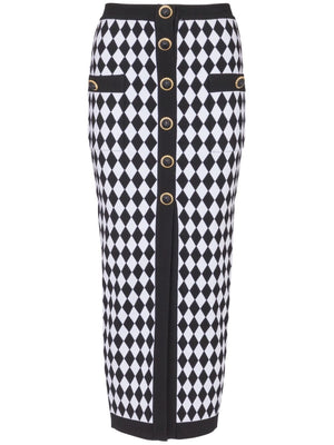 BALMAIN Buttoned Midi Skirt for Women