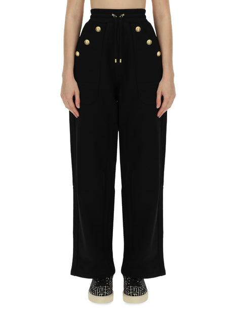 BALMAIN Chic Button-Detail Jogging Pants for Women