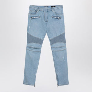 BALMAIN Slim Fit Biker Denim Jeans