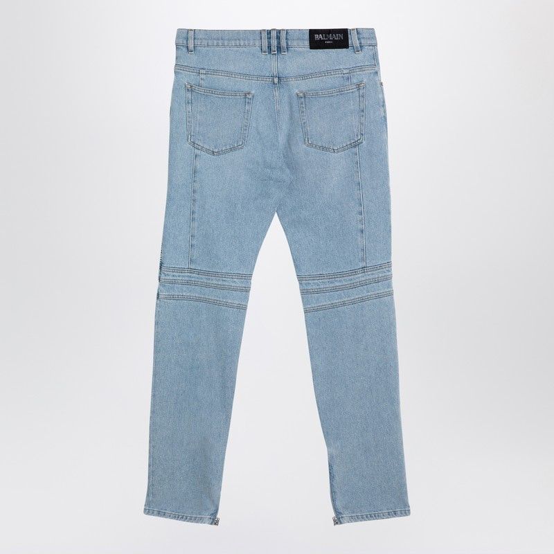 BALMAIN Slim Fit Biker Denim Jeans