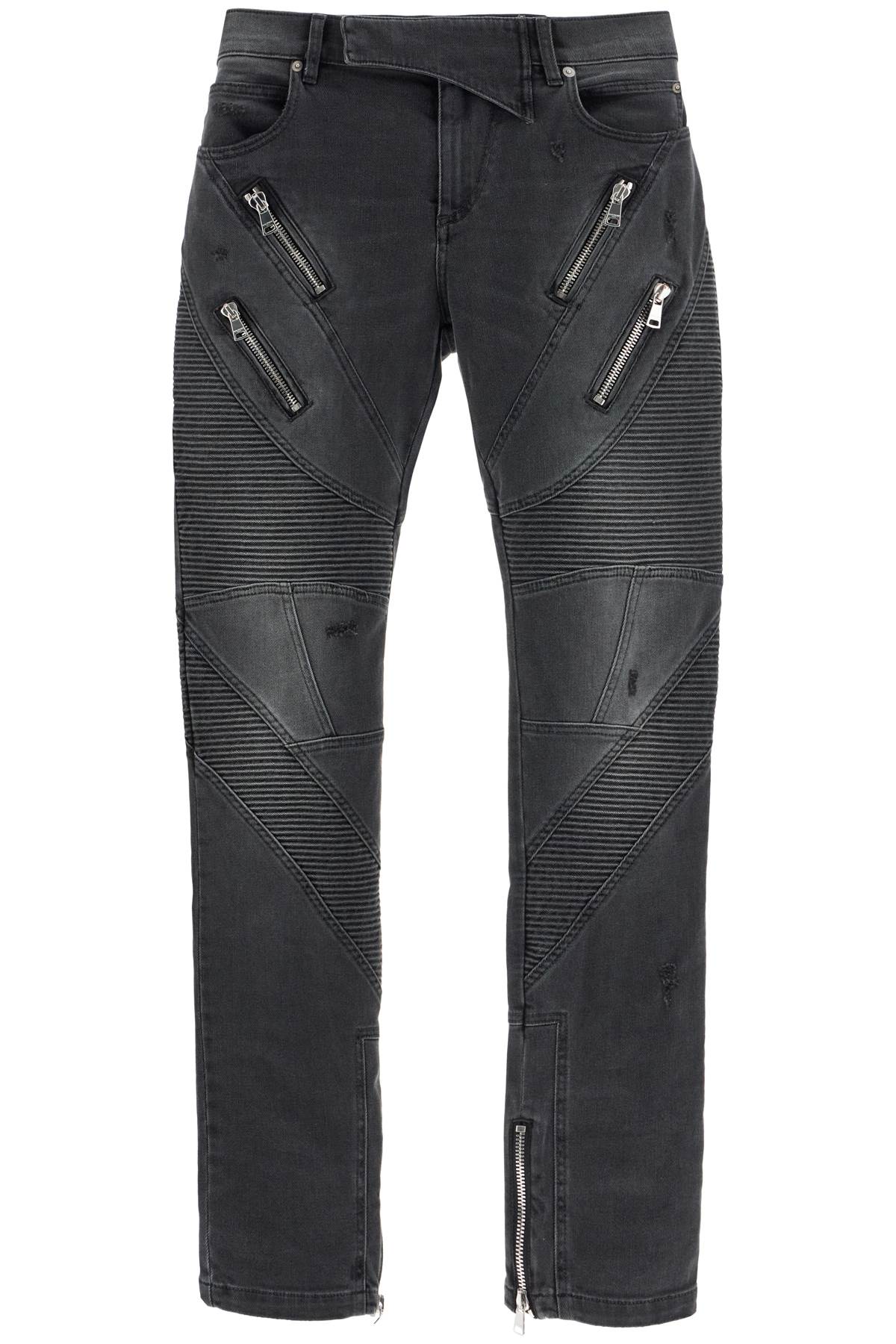 BALMAIN Slim Fit Biker Jeans - Low Waisted, Size 31