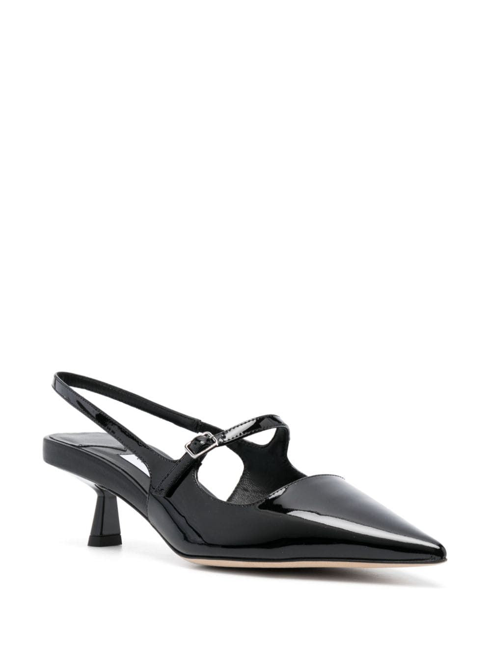 JIMMY CHOO Elegant Patent Leather Slingback Pumps 45mm