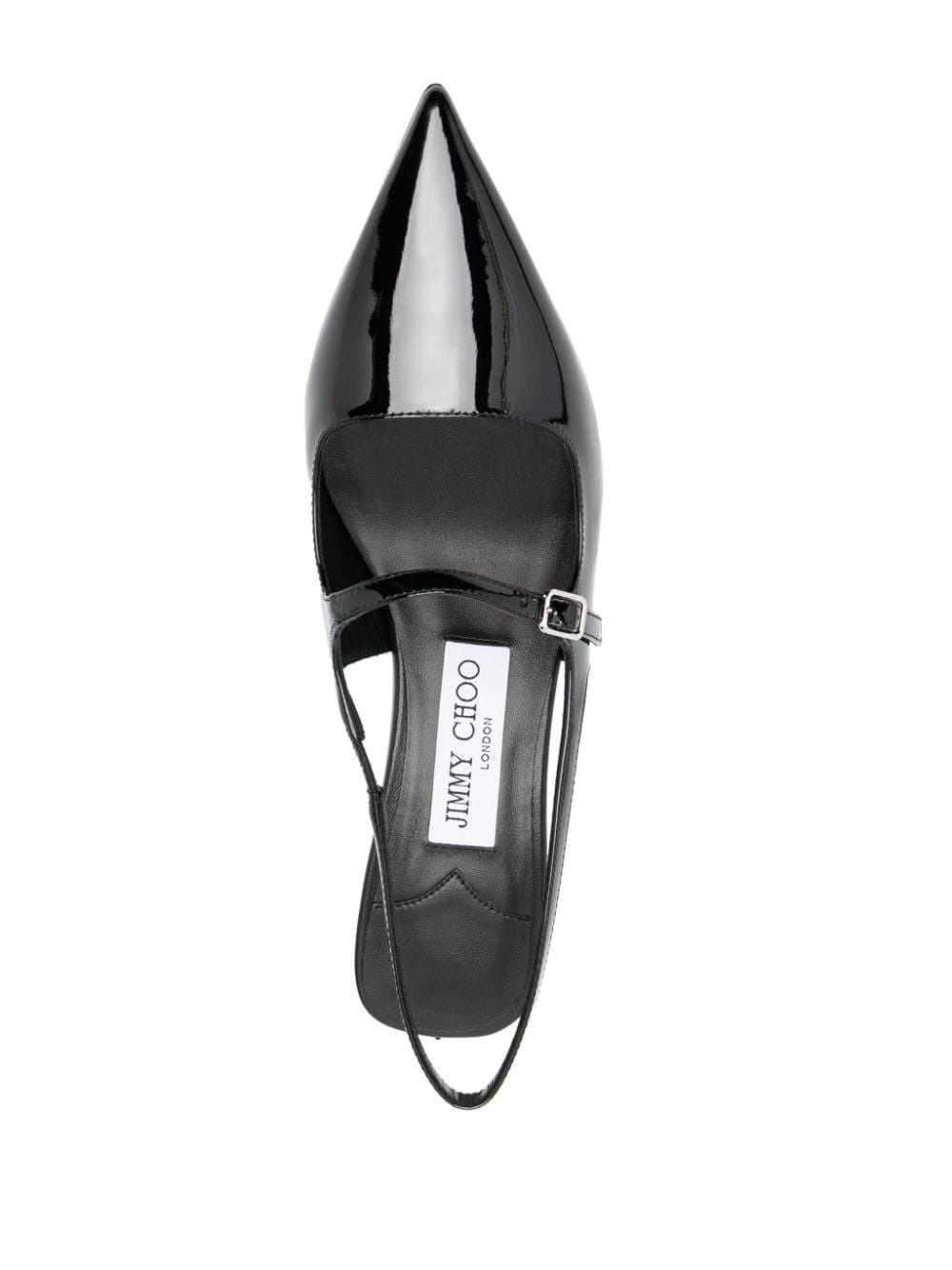 JIMMY CHOO Elegant Patent Leather Slingback Pumps 45mm