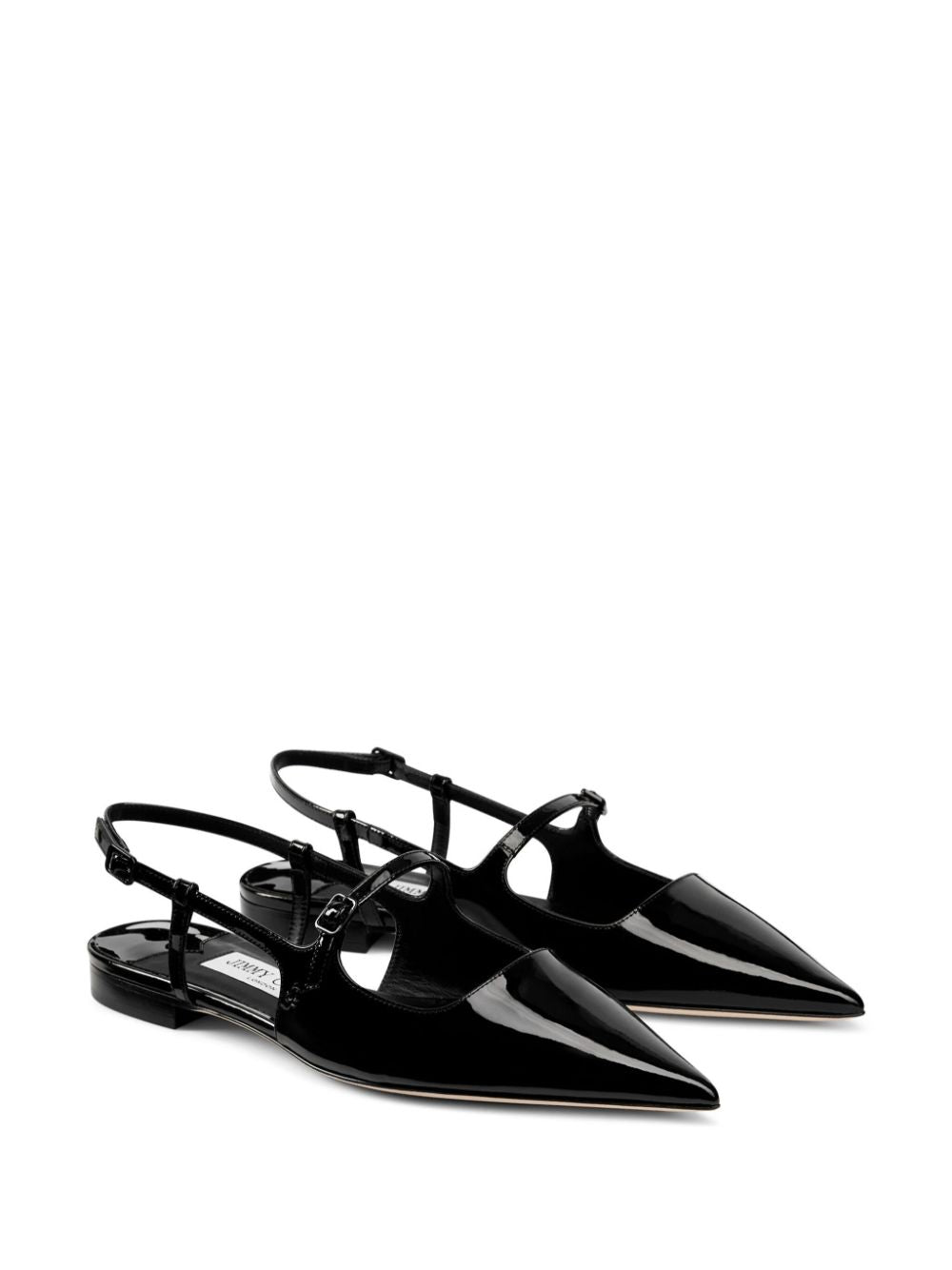 JIMMY CHOO Patent Leather Slingback Flats