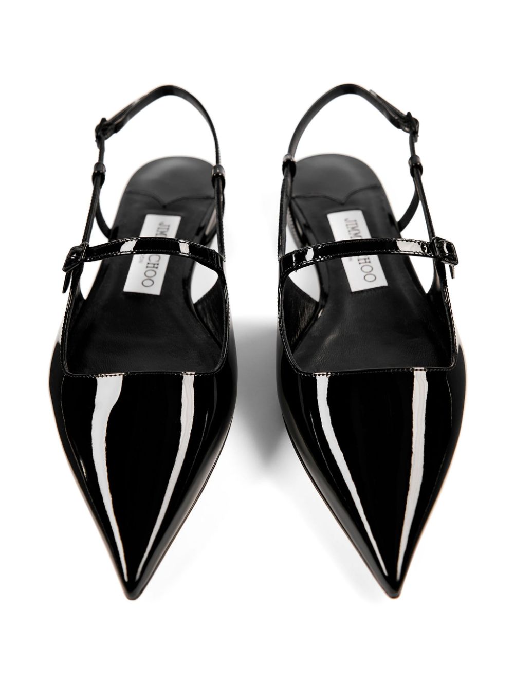 JIMMY CHOO Patent Leather Slingback Flats