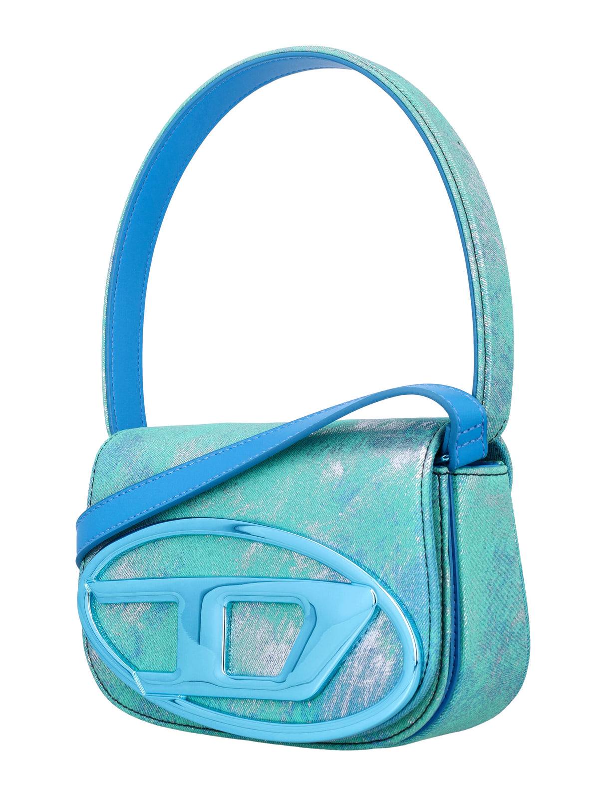 DIESEL Mini Handbag with Top Handle and Adjustable Strap - Height 12 cm, Width 19 cm, Depth 6 cm