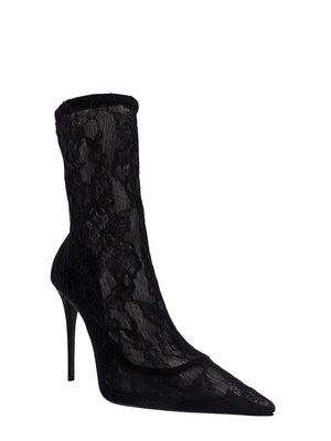 DOLCE & GABBANA Elegant Lace Ankle Boots