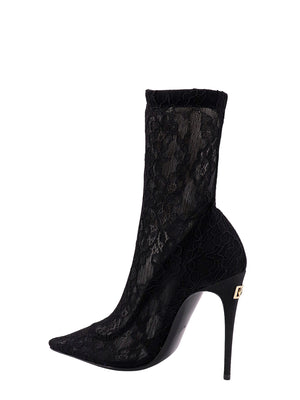 DOLCE & GABBANA Elegant Lace Ankle Boots