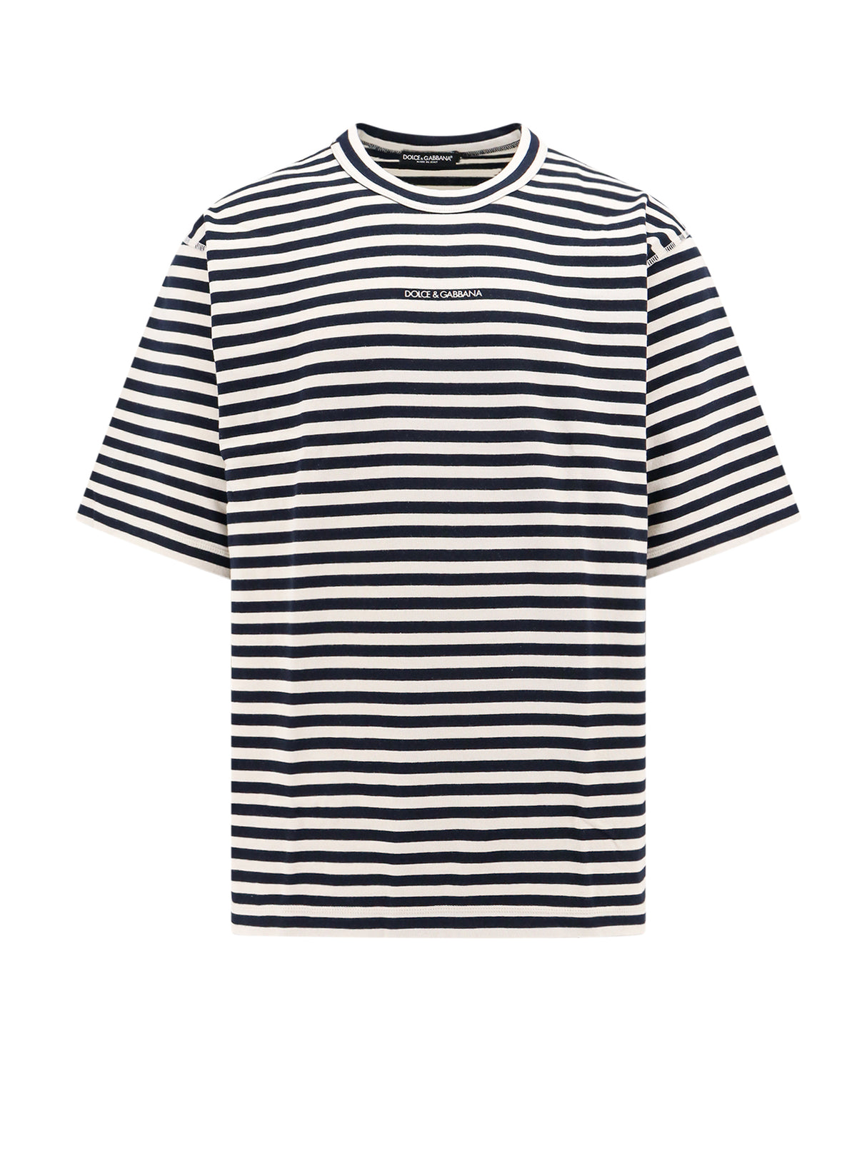 DOLCE & GABBANA Striped Cotton T-Shirt for Men - Casual Essential