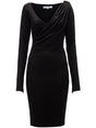 JW ANDERSON Elegant Shoulder Drape V-Neck Dress