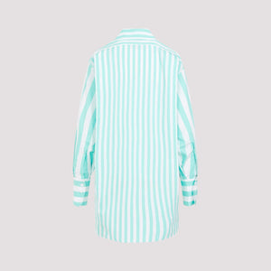 PATOU Classic Striped Cotton Shirtdress