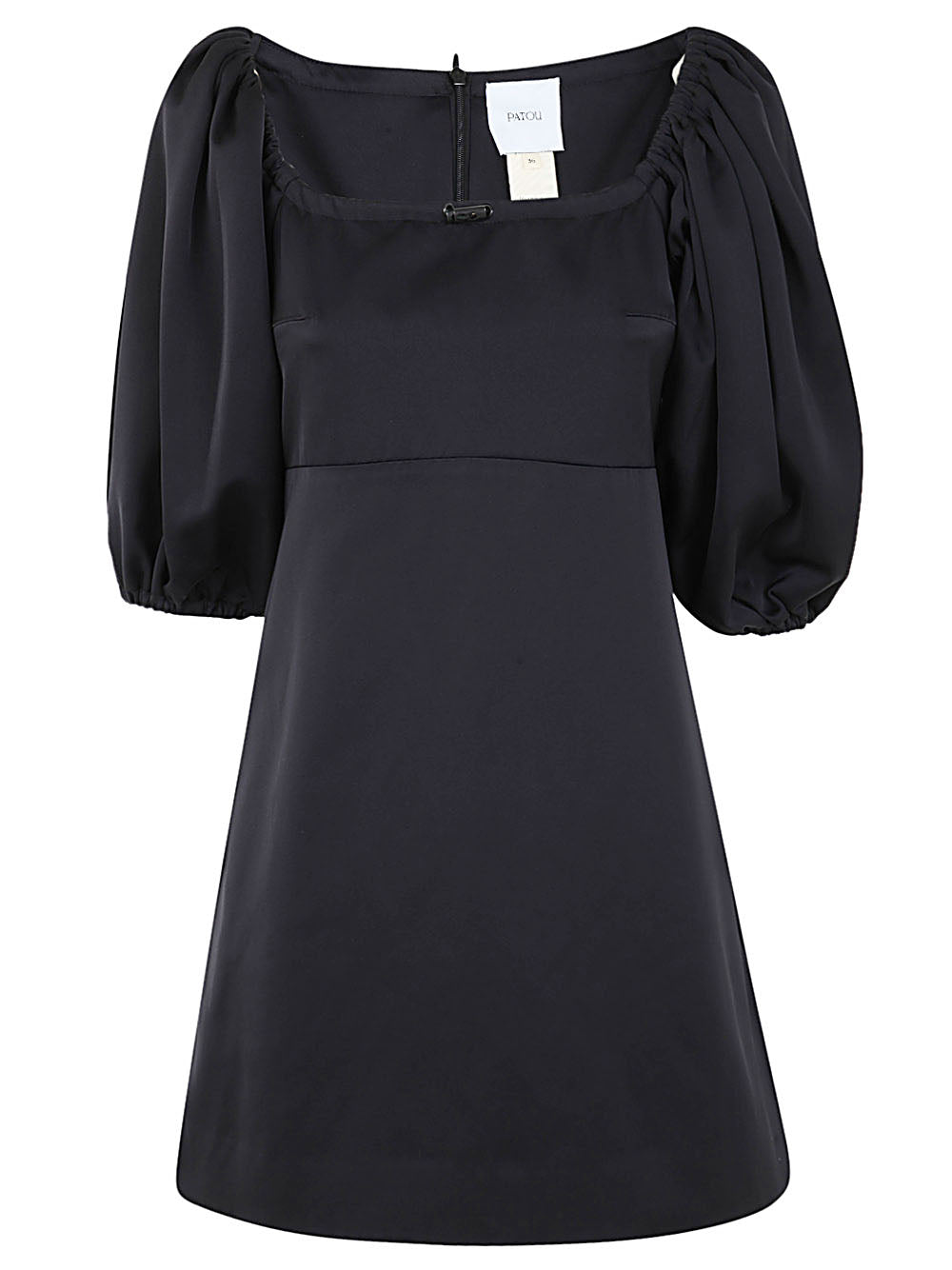 PATOU Volume Sleeves Drawstring Mini Dress