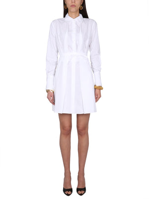 PATOU Pleated Mini Shirt Dress