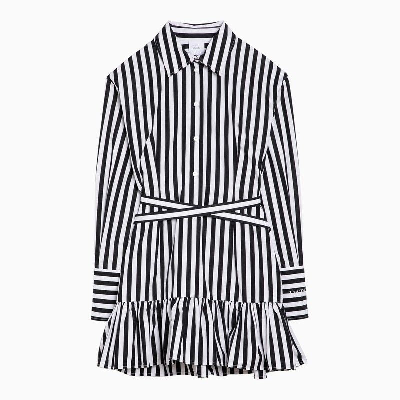 PATOU Mini Striped Cotton Chemisier Dress