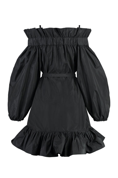 PATOU Ruffled Cotton Blouse with Bow Fastening