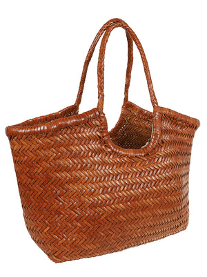 DRAGON Woven Basket Shopper Handbag