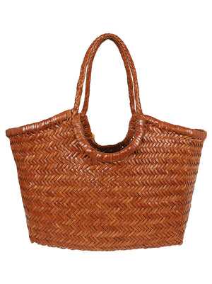 DRAGON Woven Basket Shopper Handbag