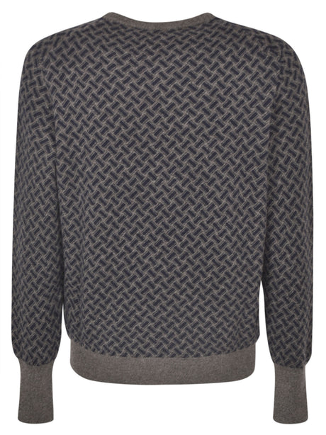 DRUMOHR Luxurious Jacquard Cashmere Sweater for Men