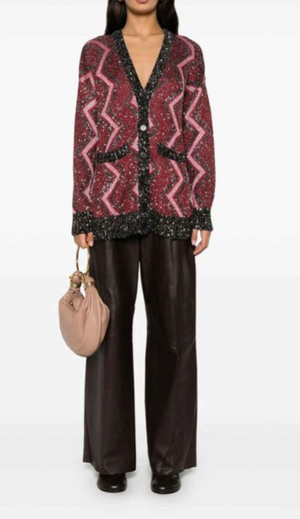 MISSONI Metallic Blend V-Neck Sweater