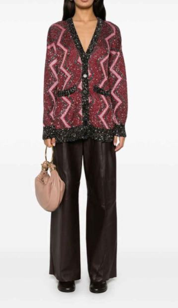 MISSONI Metallic Blend V-Neck Sweater