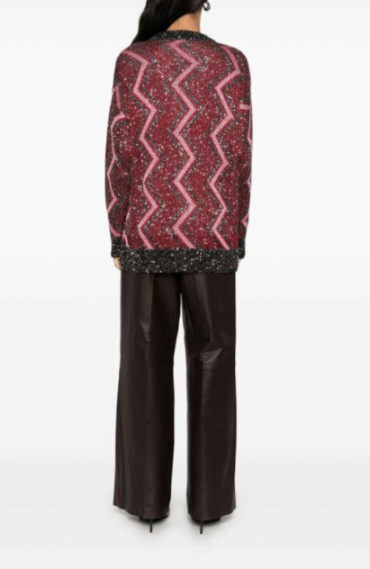 MISSONI Metallic Blend V-Neck Sweater