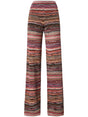 MISSONI Knit Striped Trousers with Ribbed Waistband - Women's SS25