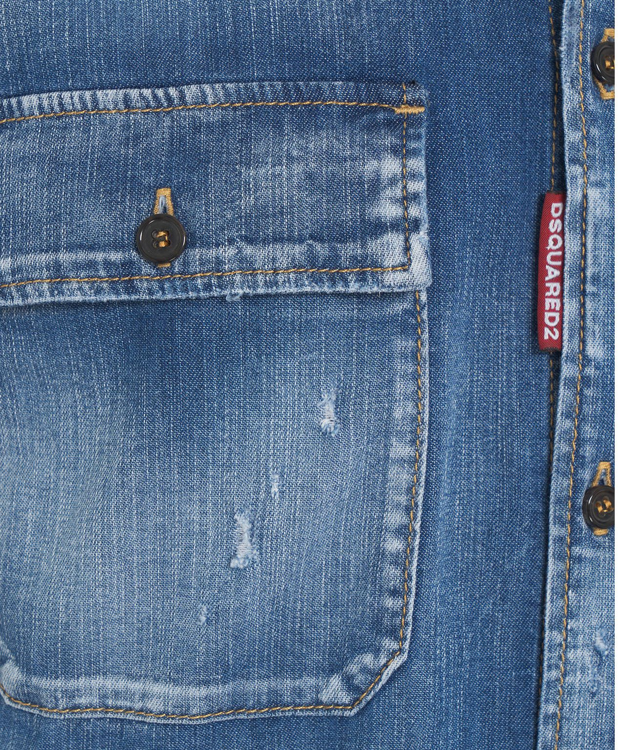 DSQUARED2 Distressed Denim Shirt 'Dan' for Men