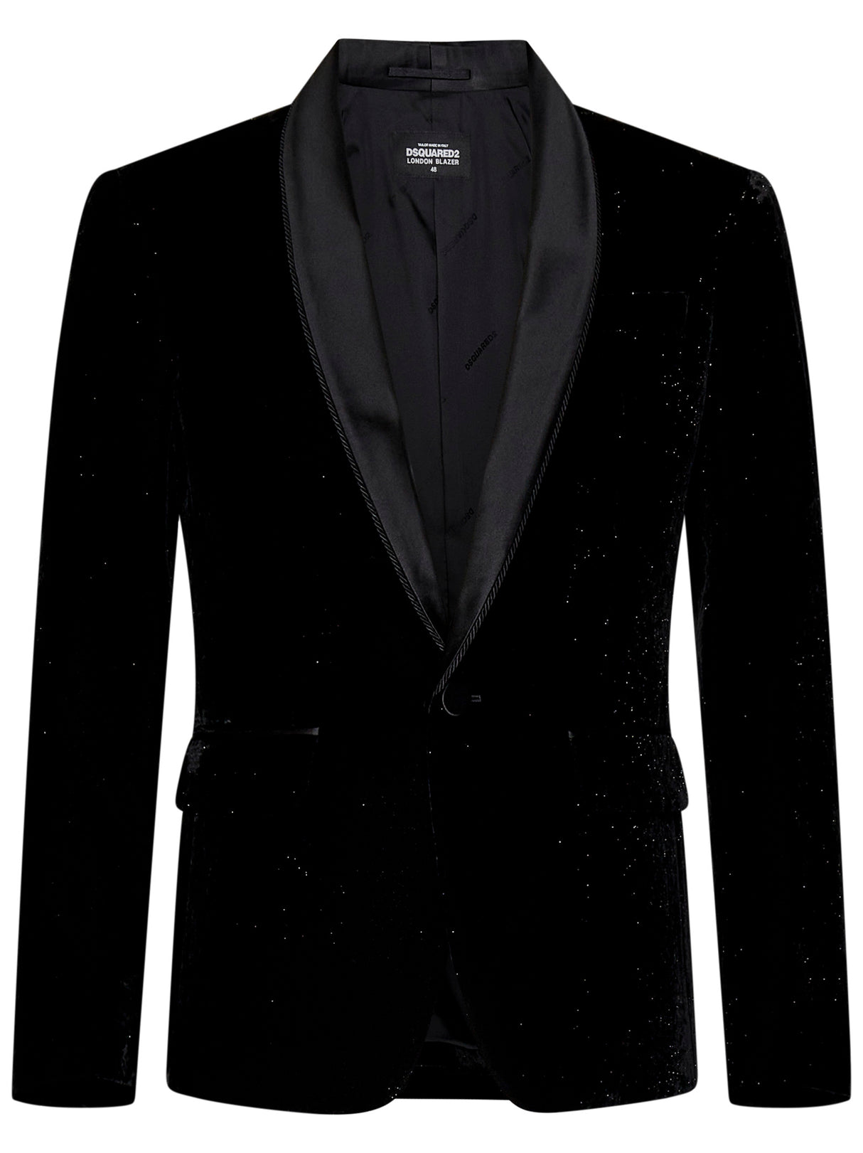 DSQUARED2 Men's Velvet Tuxedo Blazer with Satin Scarf Lapel