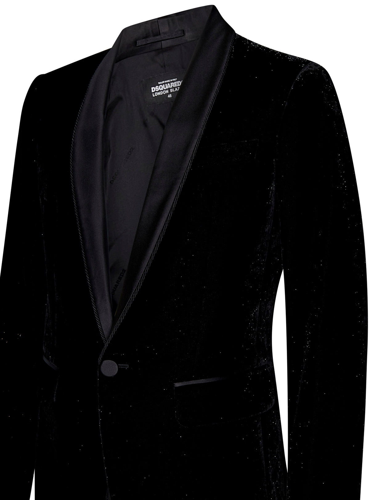 DSQUARED2 Men's Velvet Tuxedo Blazer with Satin Scarf Lapel