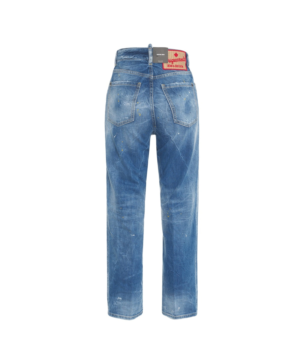 DSQUARED2 Chic Straight Leg Used Look Jeans