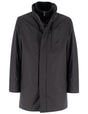 DUNO Sleek Black High-Necked Jacket for Men