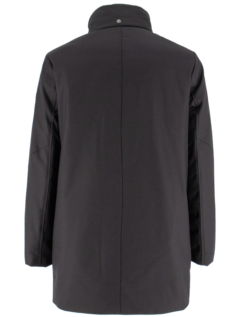 DUNO Sleek Black High-Necked Jacket for Men