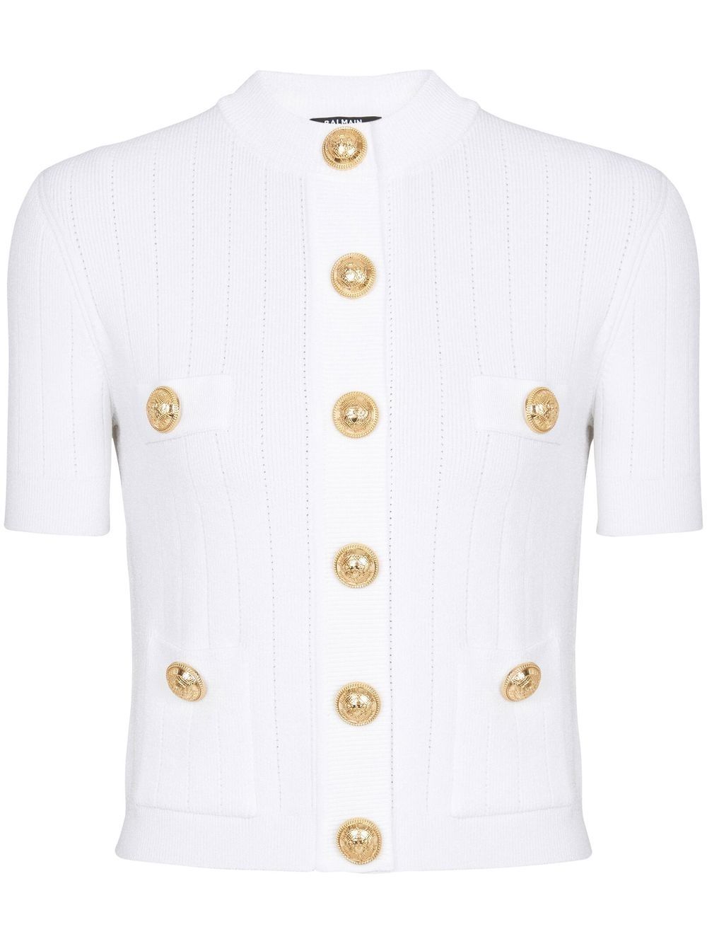 BALMAIN Buttoned Crewneck Cardigan