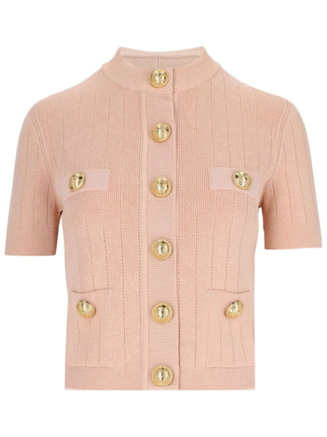 BALMAIN Buttoned Crewneck Cardigan