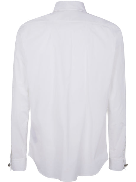 BALMAIN Tuxedo Embellished Button Popeline Shirt - SS25