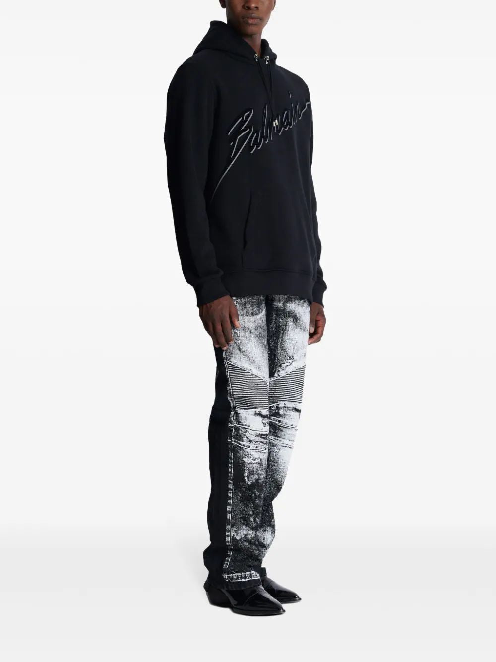 BALMAIN Oversized Long Sleeve Hoodie for Men