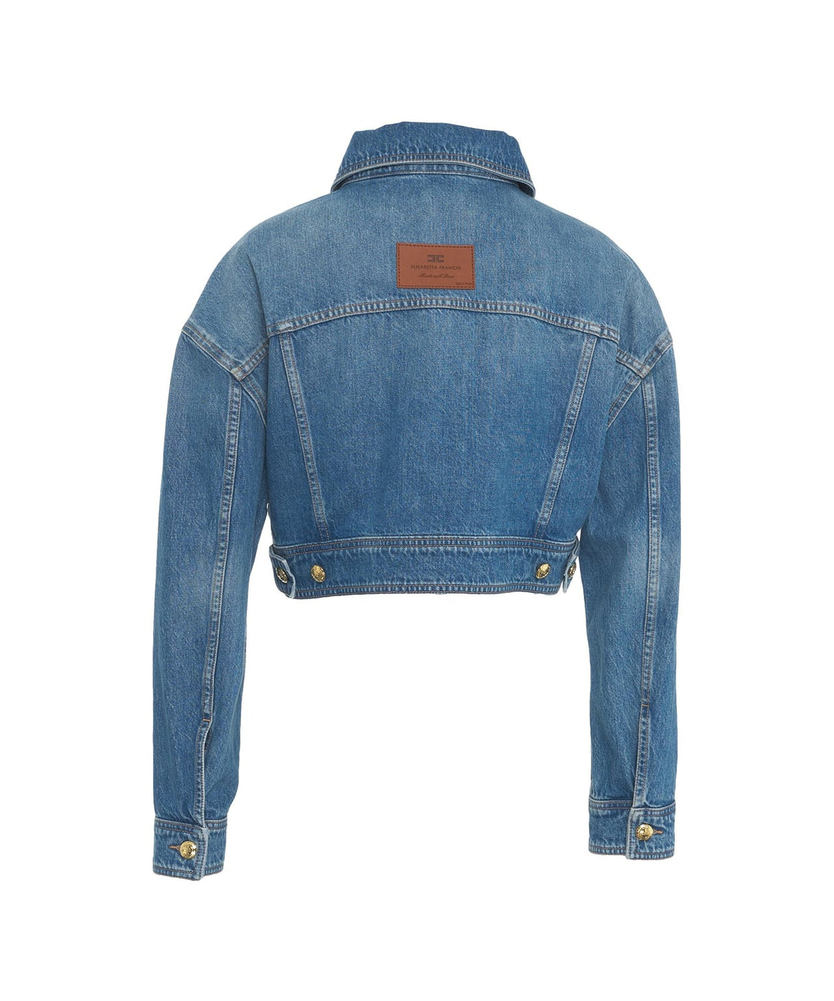 ELISABETTA FRANCHI Chic Cropped Denim Jacket