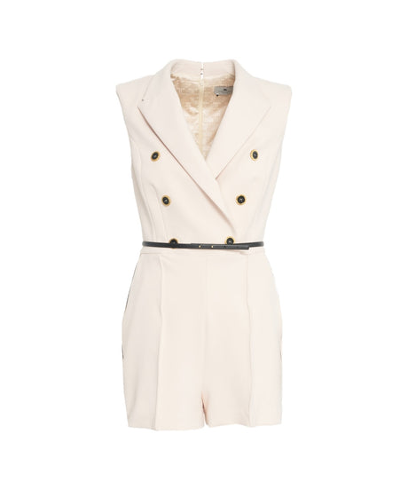 ELISABETTA FRANCHI Elegant Short Jumpsuit with Waist Belt