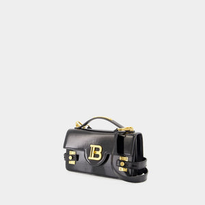 BALMAIN Mini Crossbody Bag with Striped Patent Finish