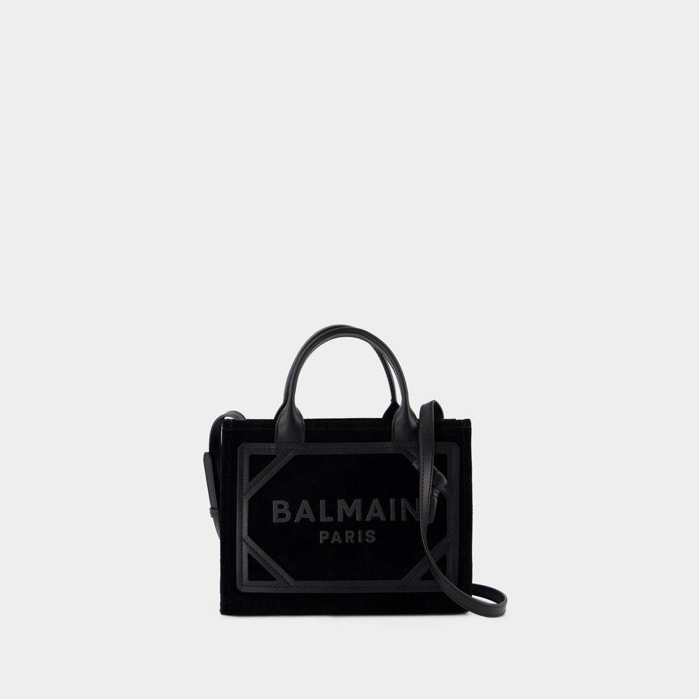 BALMAIN Suede Leather Tote Bag