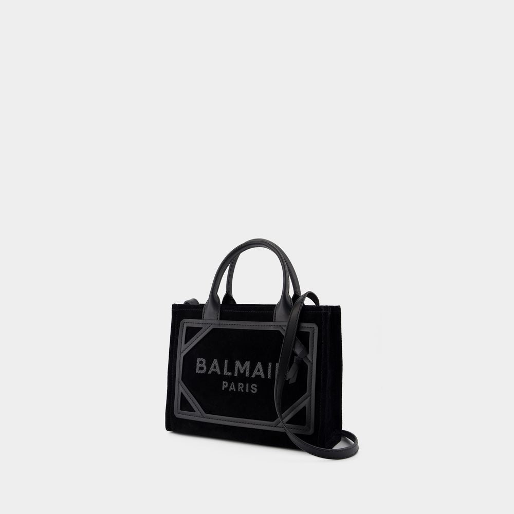 BALMAIN Suede Leather Tote Bag