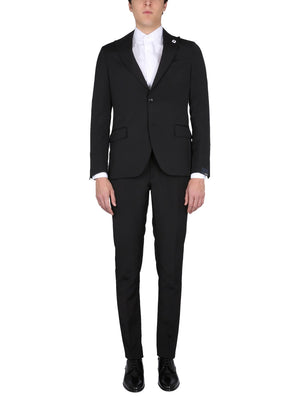 LARDINI Men's Single-Breasted Suit