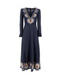 ETRO Elegant V-Neck Mini Dress with Ruffle Details