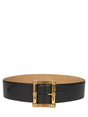 ETRO Reversible Maxi Leather and Suede Belt with Oversized Buckle