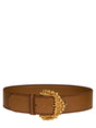 ETRO Maxi 100% Leather Belt with Baroque-Style Buckle