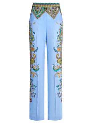 ETRO Silk Pleated Palazzo Trousers for Women - Spring Summer 25