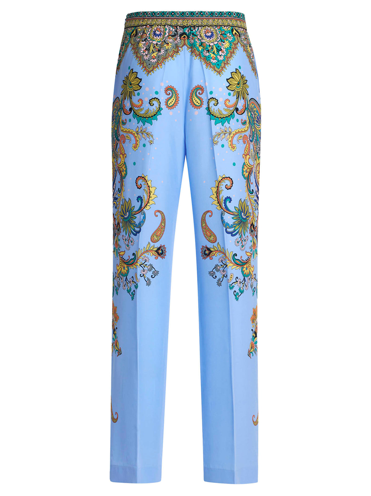 ETRO Silk Pleated Palazzo Trousers for Women - Spring Summer 25