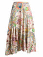 ETRO Asymmetric Midi Skirt with Floral and Butterfly Print