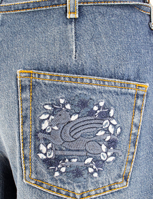 ETRO High-Waist Floral Motif Jeans for Women