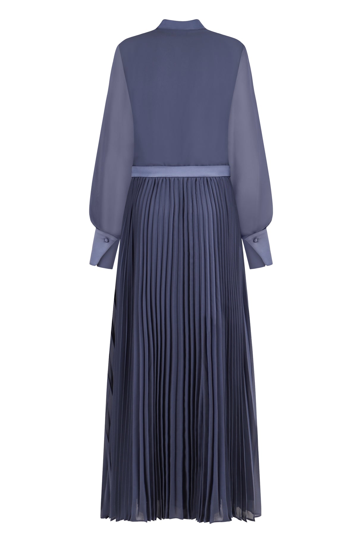 EMPORIO ARMANI Long Shirtdress with Pleated Skirt